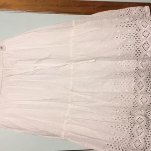 A cute knee length skirt all white